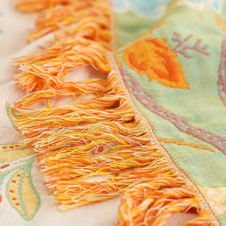 Reversible Floral Boho Blanket | 100% Cotton