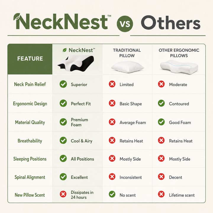 NeckNest™ Ergonomic Pillow